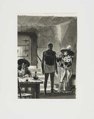 Бургункер Евгений Осипович. Лот из пяти иллюстраций к книге А. Никитина "Хождение за три моря" 